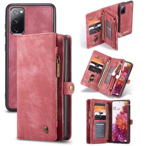 Caseme - vintage 2 in 1 portemonnee hoes - Samsung Galaxy S20 FE- Rood