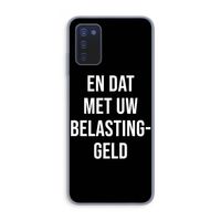 Belastinggeld - Zwart: Samsung Galaxy A03s Transparant Hoesje