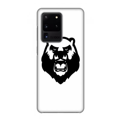 Angry Bear (white): Volledig geprint Samsung Galaxy S20 Ultra Hoesje