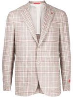 Isaia blazer en laine à carreaux - Tons neutres