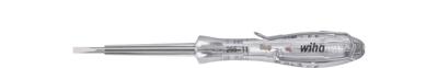 Wiha SB25511 Spanningszoeker SoftFinish eenpolig,110 - 250 Volt sleufkop transparant, met clip 3.0 mm - 35378