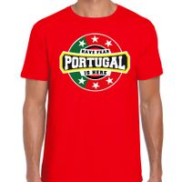 Have fear Portugal is here / Portugal supporter t-shirt rood voor heren - thumbnail