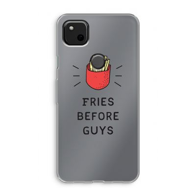 Fries before guys: Google Pixel 4a Transparant Hoesje