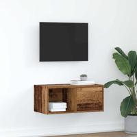 TV-meubel 60x31x25,5 cm bewerkt hout oud houtkleurig