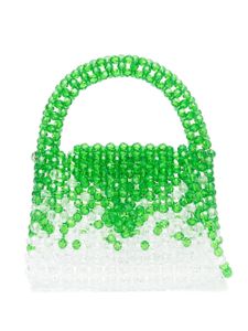 Germanier sac cabas à ornements de perles - Vert