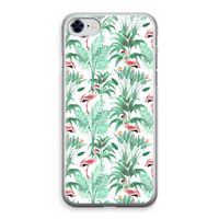 Flamingo bladeren: iPhone 8 Transparant Hoesje