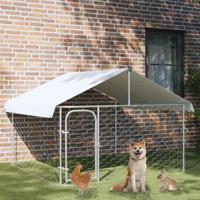 Hondenkennel voor buiten met dak 200x200x150 cm