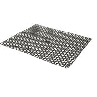 Gootsteenmat/spoelbakmat - zwart - kunststof - 39 x 35 cm - anti-slip/afdruipmat