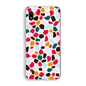 Colored Giraffe: Samsung Galaxy A10 Transparant Hoesje