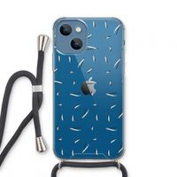 Hipster stripes: iPhone 13 mini Transparant Hoesje met koord
