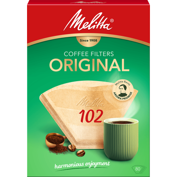 Melitta Original koffiefilters 102 Bruin 80 stuks bij Jumbo