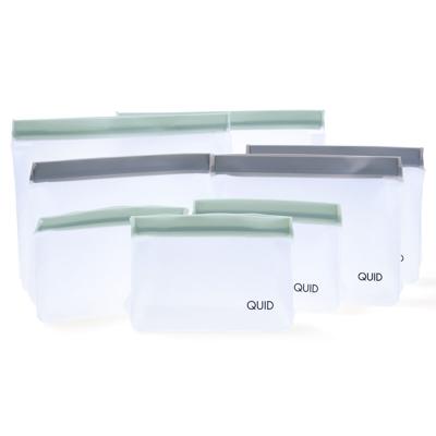 Set van herbruikbare zakjes voor voedingsmiddelen Quid Rico Plastic Zip 8 Onderdelen