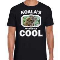 T-shirt koalas are serious cool zwart heren - koalaberen/ koala shirt - thumbnail