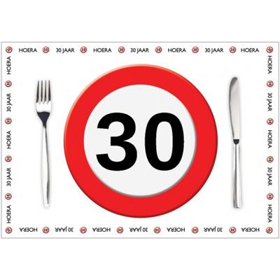 30 jaar verjaardag - tafel placemats - 10x stuks - van papier - 42 x 30 cm - versiering