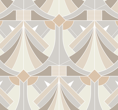 Art deco geometrisch ontwerp behang hal