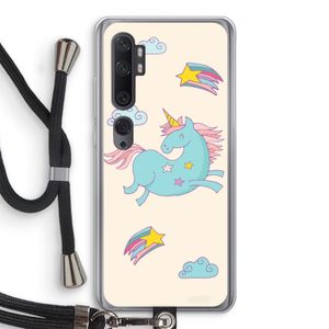 Vliegende eenhoorn: Xiaomi Mi Note 10 Pro Transparant Hoesje met koord