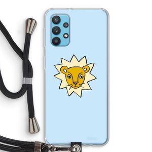 Kleine leeuw: Samsung Galaxy A32 4G Transparant Hoesje met koord