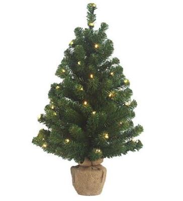 30cm Burlap Table Tree met Warm LED [10] - Holiday tree