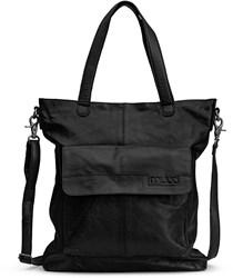 MUUD Arendal Black - Handgemaakt leren tas voor handwerkprojecten 35x34cm