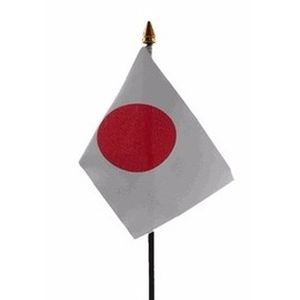 Japan mini vlaggetje op stok 10 x 15 cm