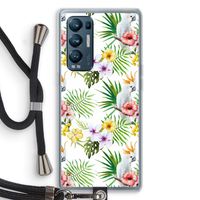 Gele kuif: Oppo Find X3 Neo Transparant Hoesje met koord