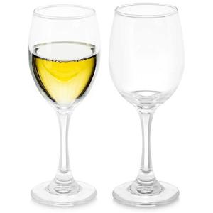 Wijnglazen - 2x stuks - glas - 340 ml - vaatwasser bestendig - luxe waterglas