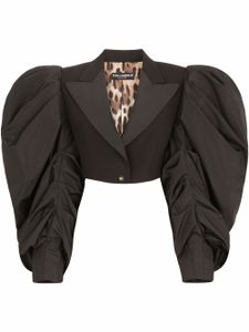 Dolce & Gabbana veste crop en taffetas - Noir