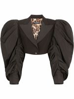 Dolce & Gabbana veste crop en taffetas - Noir