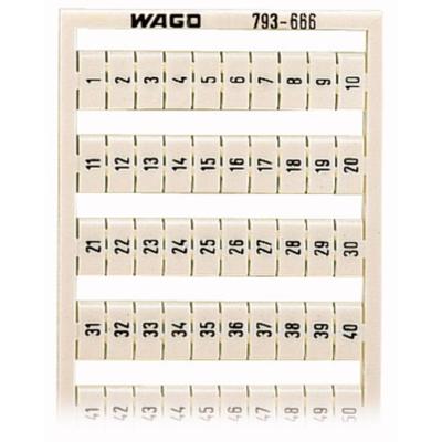 WAGO 793-666 Markeringskaarten Wit 5 stuk(s)
