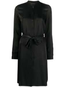 Armani Exchange robe-chemise à taille nouée - Noir