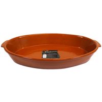 Concorde Tapas ovenschaal/serveerschaal - ovaal - terracotta - 7 liter - 41 x 26 x 7 cm - Snack en tapasschalen