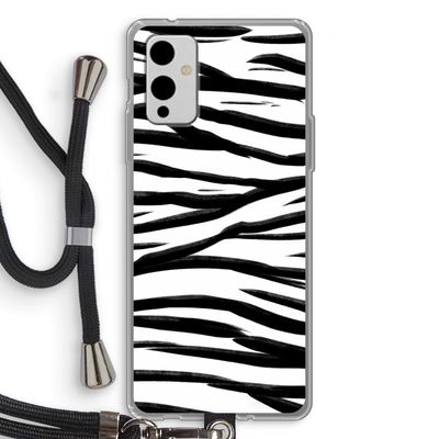 Zebra pattern: OnePlus 9 Transparant Hoesje met koord