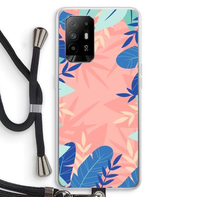 Tropisch: Oppo A95 5G Transparant Hoesje met koord