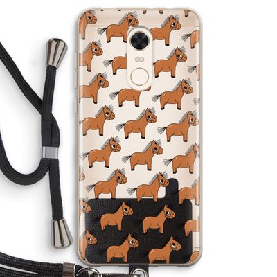 Pony: Xiaomi Redmi 5 Transparant Hoesje met koord
