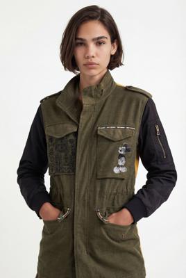 Hybride parka met Mickey Mouse - GREEN - XS