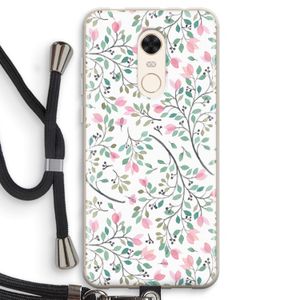 Sierlijke bloemen: Xiaomi Redmi 5 Transparant Hoesje met koord