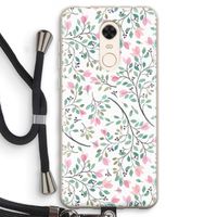 Sierlijke bloemen: Xiaomi Redmi 5 Transparant Hoesje met koord
