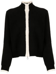 b+ab cardigan nervuré à fermeture zippée - Noir