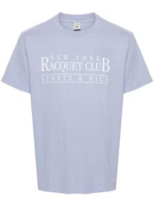 Sporty & Rich t-shirt NY Racquet Club en coton - Bleu