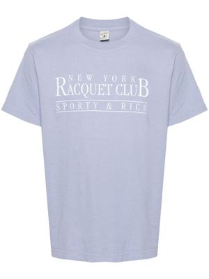 Sporty & Rich t-shirt NY Racquet Club en coton - Bleu