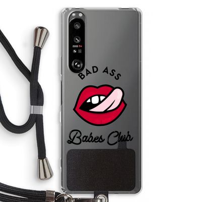 Badass Babes Club: Sony Xperia 1 III Transparant Hoesje met koord