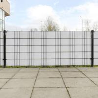 VidaXL Balkonschermen 10 st 255x19 cm poly rattan wit VidaXL Balkonschermen 10 st 255x19 cm poly rattan wit