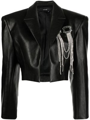 ANOUKI blazer crop à ornements strassés - Noir