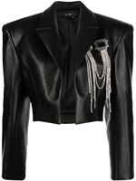 ANOUKI blazer crop à ornements strassés - Noir