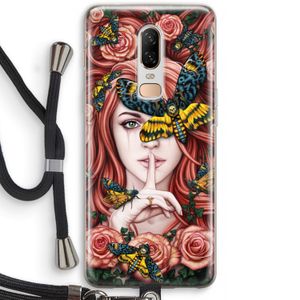 Lady Moth: OnePlus 6 Transparant Hoesje met koord