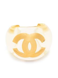 CHANEL Pre-Owned bracelet torque à logo CC (1995) - Jaune