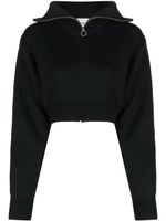 MARANT ÉTOILE pull court en maille intarsia à logo - Noir