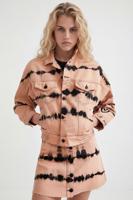 Spijkerjack met tie-dye - RED - XS