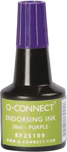 Q-CONNECT stempelinkt, flesje van 28 ml, violet
