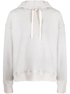 Jil Sander hoodie à lien de resserrage - Gris